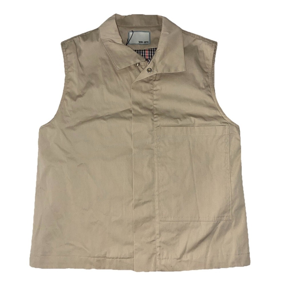 WE-AR4 Safari Vest Women's XS Beige Limonta Made In Italy NEW